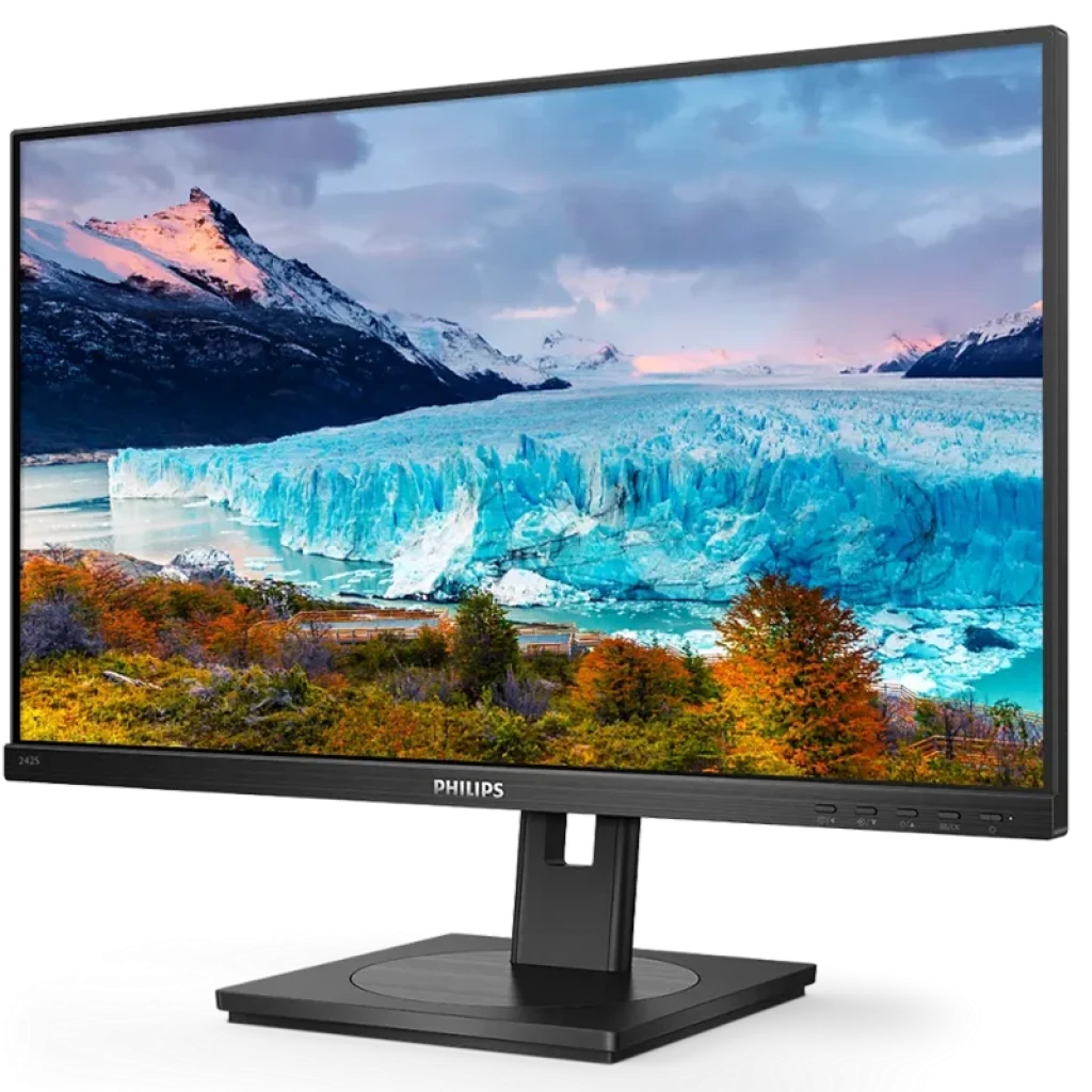 Monitor Philips S Line 242S1AE/00 de 24 pulgadas IPS Full HD, biseles finos, peana ajustable robusta y acabado negro, imagen nítida y colores vivos - Ítem1