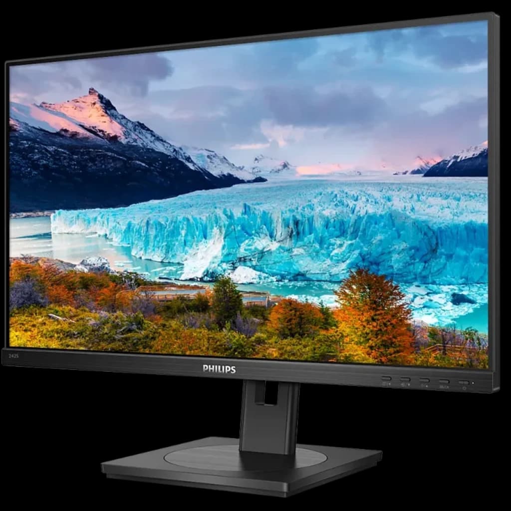 Monitor Philips S Line 242S1AE/00 de 24 pulgadas, panel IPS Full HD, biseles finos, base ajustable en altura e inclinación, color negro, 75 Hz y 4 ms
