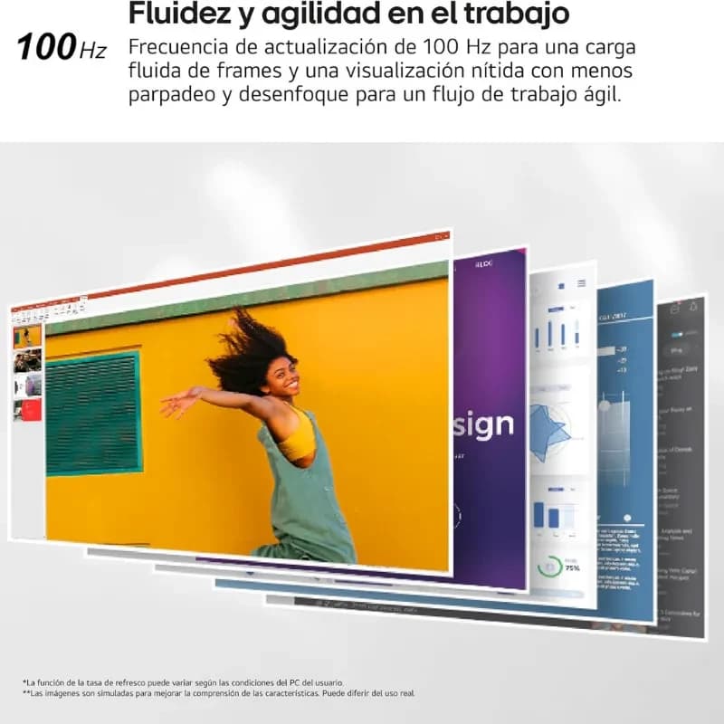 LG 32U631A-B 32 pouces écran PC Quad HD IPS 100 Hz, affichage net et fluide, couleurs vives, faible flou et scintillement réduit pour le travail