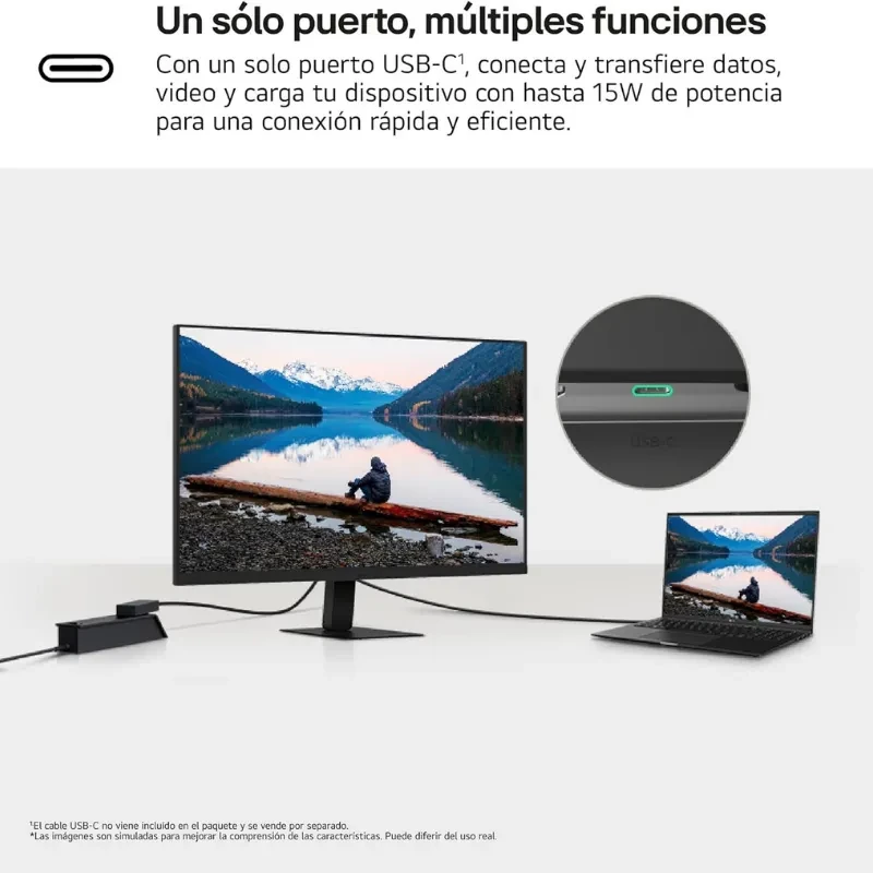 LG 32U631A-B 32 pouces, dalle IPS QHD 2560x1440, taux 100 Hz, cadre fin noir, connectique USB-C, sRGB 99 pour couleurs précises et nettes - Ítem6