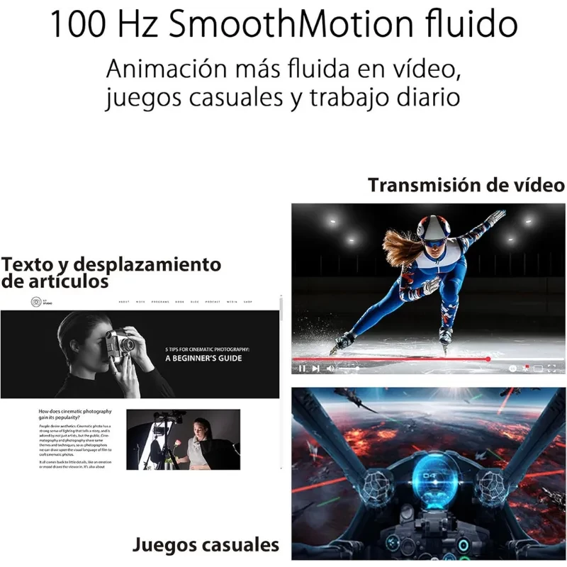 Écran PC ASUS VA27DQFS 27 pouces noir, dalle IPS Full HD, bords fins, 100 Hz pour fluidité, pied réglable ergonomique, hub USB, modes Eye Care - Ítem6