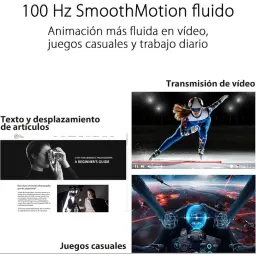 Monitor ASUS VA27DQFS 27 pulgadas Full HD IPS negro con 100 Hz SmoothMotion; biseles delgados, ideal para video, lectura y juegos casuales