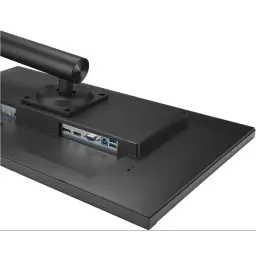 Parte trasera del ASUS VA27DQFS: puertos HDMI, DisplayPort, VGA y USB, acabado negro mate y soporte ajustable, diseño delgado y bordes limpios