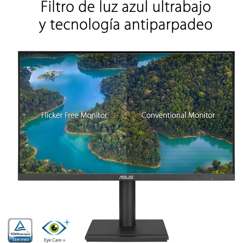 Écran PC ASUS VA27DQFS 27 pouces noir, dalle IPS Full HD, bords fins, 100 Hz pour fluidité, pied réglable ergonomique, hub USB, modes Eye Care - Ítem7
