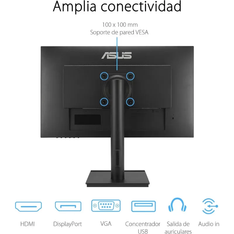 Écran PC ASUS VA27DQFS 27 pouces noir, dalle IPS Full HD, bords fins, 100 Hz pour fluidité, pied réglable ergonomique, hub USB, modes Eye Care - Ítem9