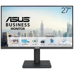 Monitor ASUS VA27DQFS de 27 pulgadas, panel IPS Full HD, 100 Hz, biseles delgados, base ergonómica ajustable y puertos USB, ideal para oficina y trabajo