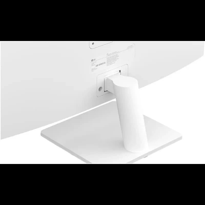 LG 27US500-W 27 polegadas 4K Ultra HD IPS branco com bordas finas, suporte elegante e tela dividida via LG Switch App para multitarefa eficiente