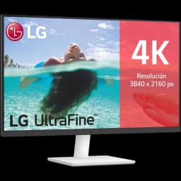 LG 27US500-W monitor 27 polegadas, 4K Ultra HD, painel IPS, bordas finas, base branca minimalista, tela ampla ideal para trabalho e entretenimento