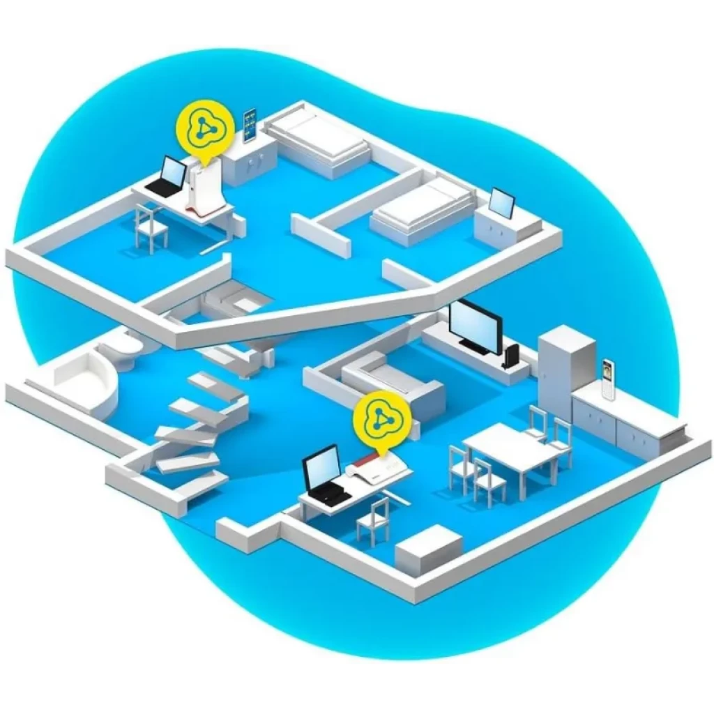 Face avant du répéteur FRITZ!Repeater 6000, design tour blanc et rouge - Ítem2