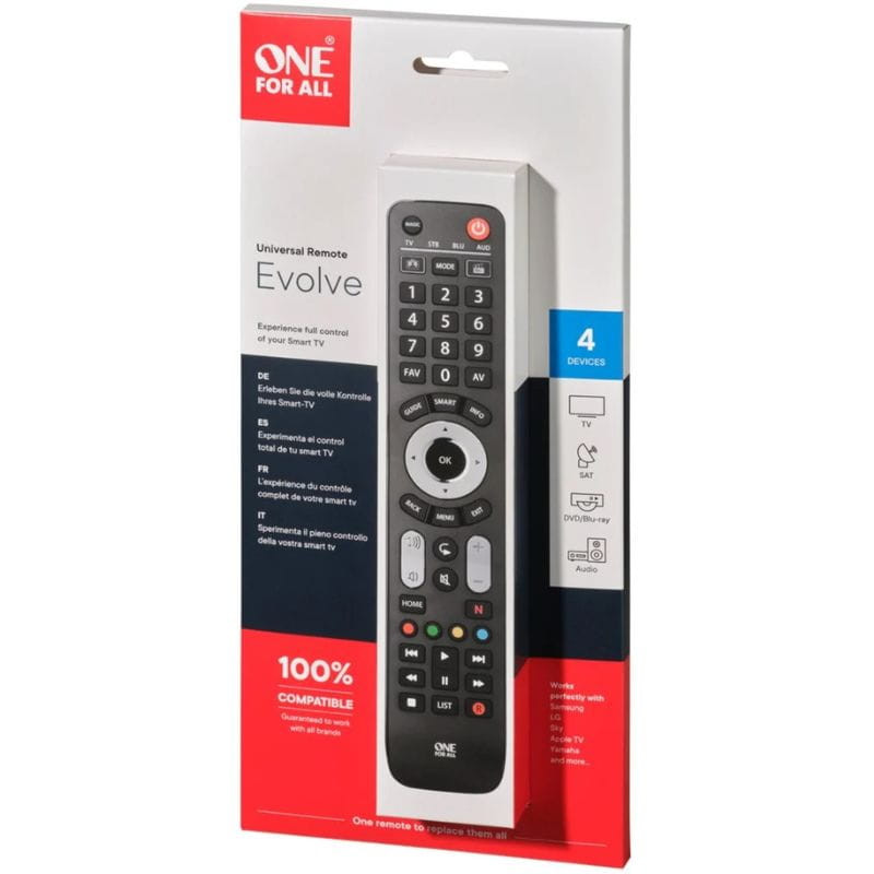 One For All Evolve 4 mando a distancia IR inalámbrico Audio - Ítem2