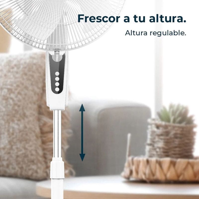 Cecotec EnergySilence 515 MaxFlow Branco - Ventilador de pé com altura regulável