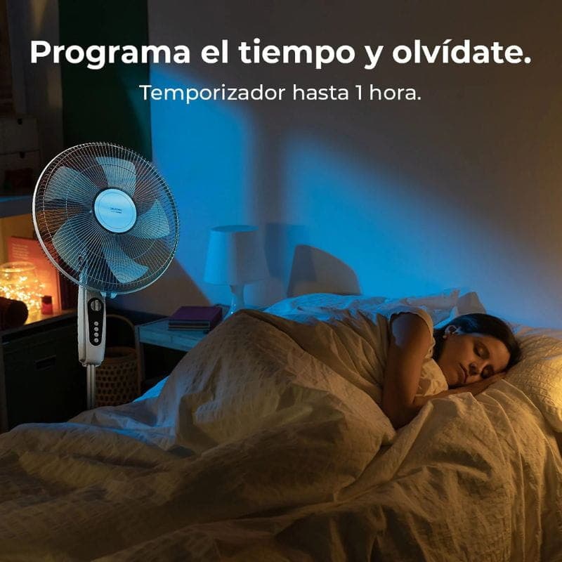 Cecotec EnergySilence 515 MaxFlow Branco - Ventilador de pé com temporizador