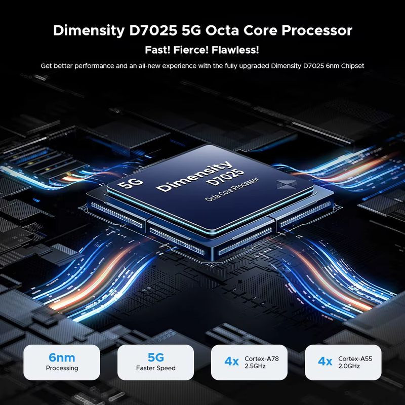 DOOGEE Blade GT Pro 5G – 32GB RAM (12+20 Virtuali) + 512GB ROM, Display 6,72″ 120Hz, Fotocamera 100MP, Batteria 5800mAh, Ricarica 18W
