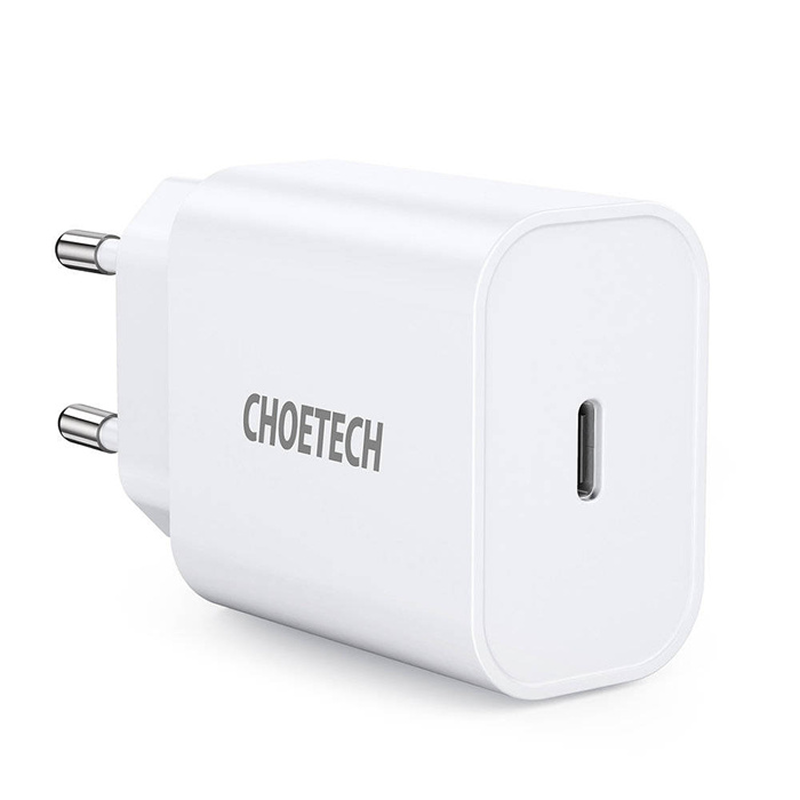 Carregador Choetech com USB Tipo-C de 20W - Branco - Item