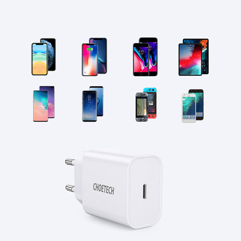 Carregador Choetech com USB Tipo-C de 20W - Branco - Item2