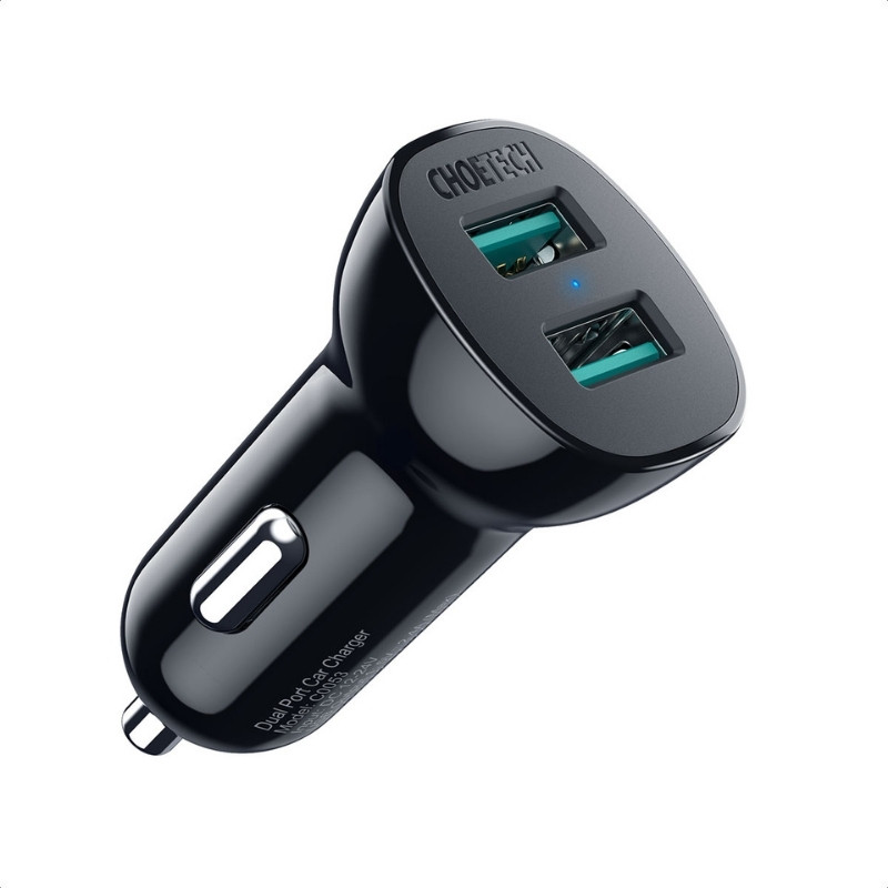 Chargeur de Voiture Choetech 30 W 2×USB‑A - Ítem1