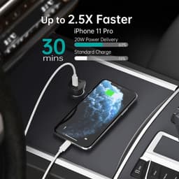 Chargeur de Voiture Choetech 40 W 2×USB‑C Rapidité