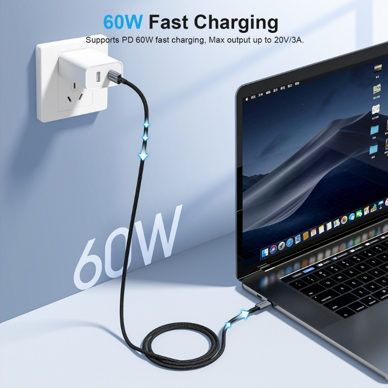 choetech-cable-usb-c-a-usb-c-60w-1-2m - Ítem1