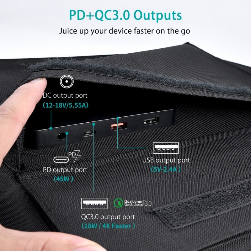 Choetech SC061 100W - Carregador Solar Dobrável - Item3