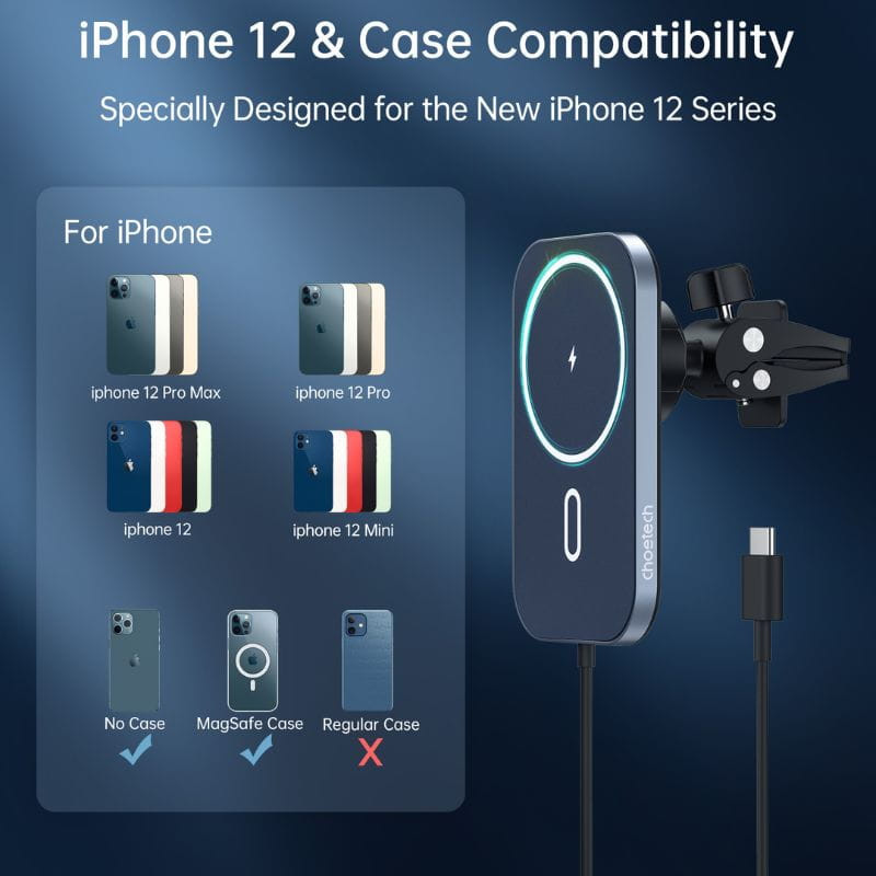 Choetech T200-F Suporte Carregador Magnético para carro - Item2