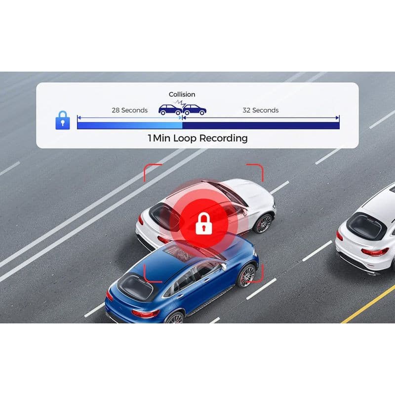 Grabación en loop de Azdome Dash Cam M550 Max