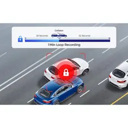 Gravação en loop do Azdome Dash Cam M550 Max