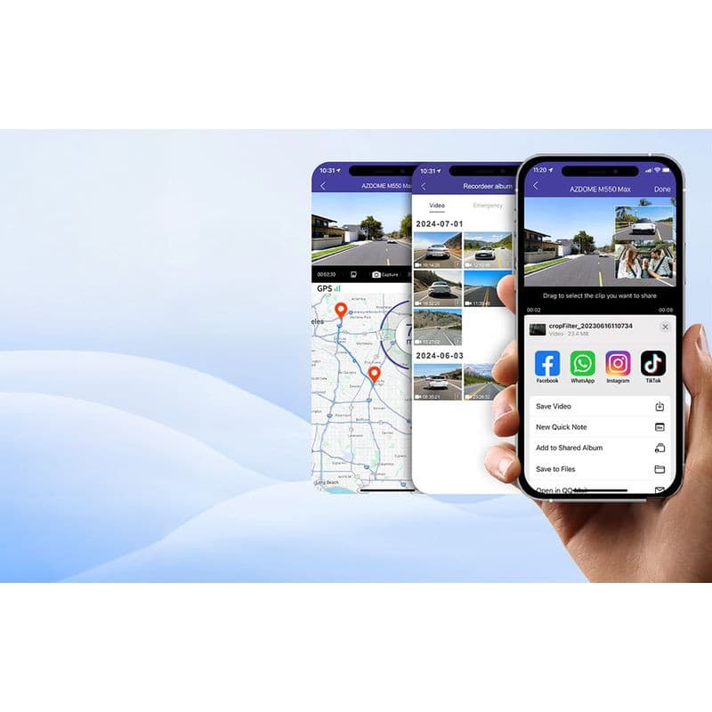APP de Azdome Dash Cam M550 Max