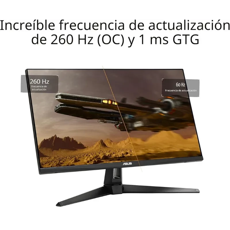 Monitor ASUS TUF VG27AQM1A 27 pulgadas, panel IPS WQHD, biseles finos, soporte en V robusto, frecuencia de 260 Hz, acabado negro para gaming - Ítem4