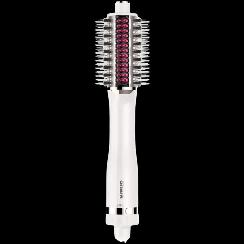 Shark SmoothStyle HT212EU cepillo moldeador de aire caliente 900 W, cilíndrico blanco con cerdas mixtas y núcleo púrpura para alisar y dar volumen