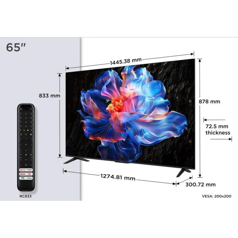 TCL P6K 65P6K 65 4K Ultra HD Smart TV Wifi Noir - Ítem4