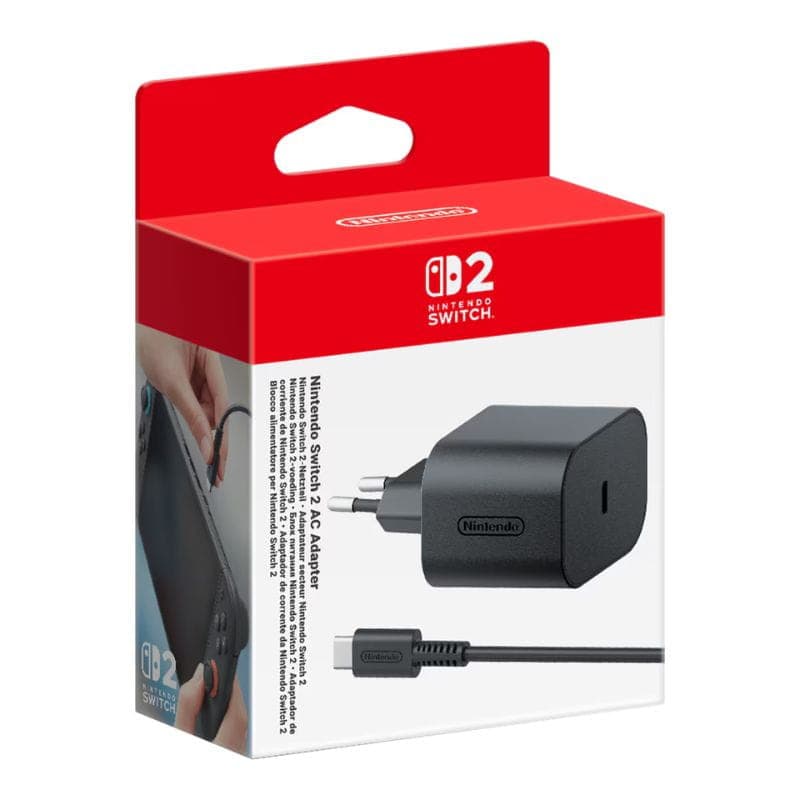 Nintendo 10015096 Noir – Adaptateur secteur Nintendo Swich 2. Image de la boîte