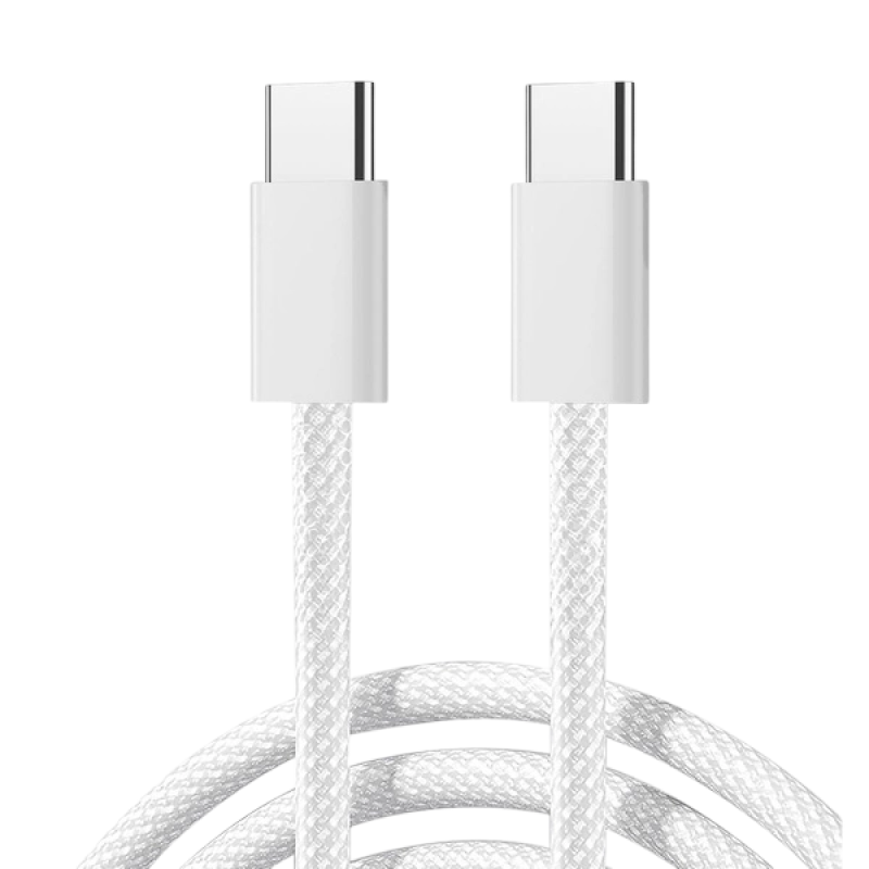 Joyroom Cabo trançado Ben Series 60 W USB‑C para USB‑C 1 m (Branco) - Item