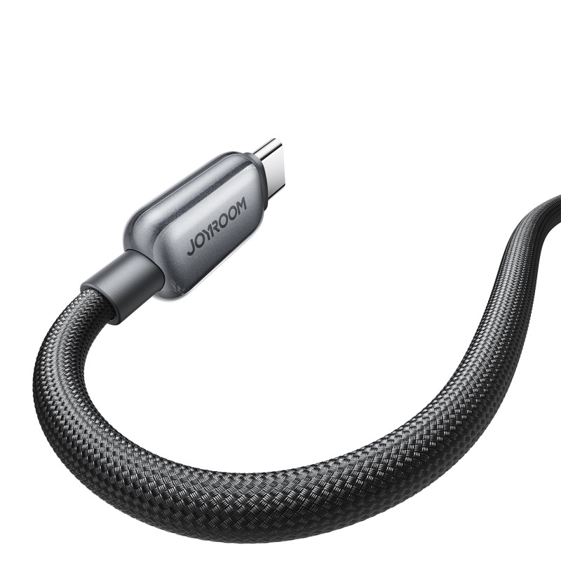 Cabo Joyroom Intelligent Power‑Off 100 W USB‑C para USB‑C 1,2 m, Preto - Item1