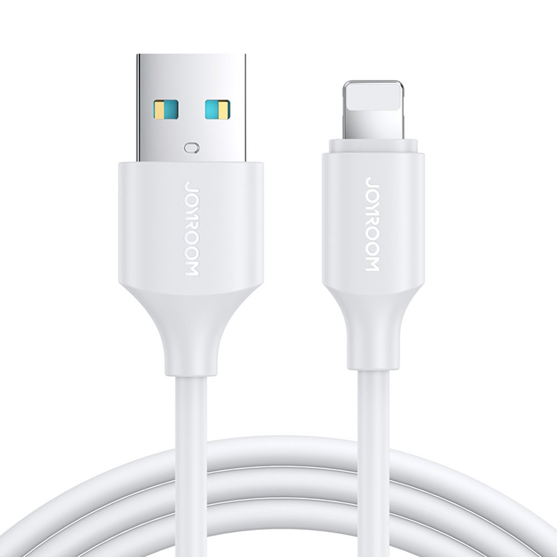Cabo de Carregamento Rápido Joyroom 2M 2.4A USB-A para Lightning - Branco - Item
