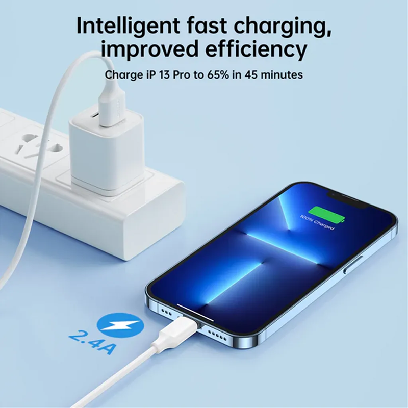 Câble Joyroom USB-A vers Lightning Charge Rapide Blanc - Ítem2