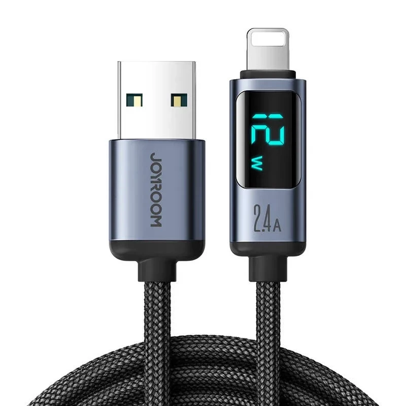 Cable Joyroom USB A a Lightning con Pantalla LED - Negro - Ítem