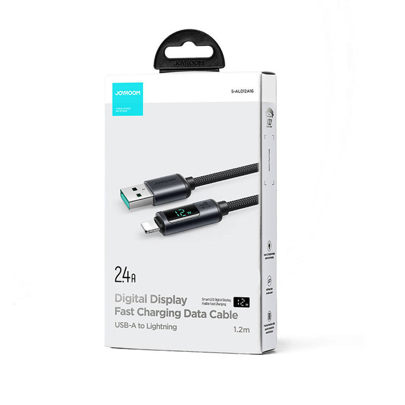 Cable Joyroom USB A a Lightning con Pantalla LED - Negro - Ítem2