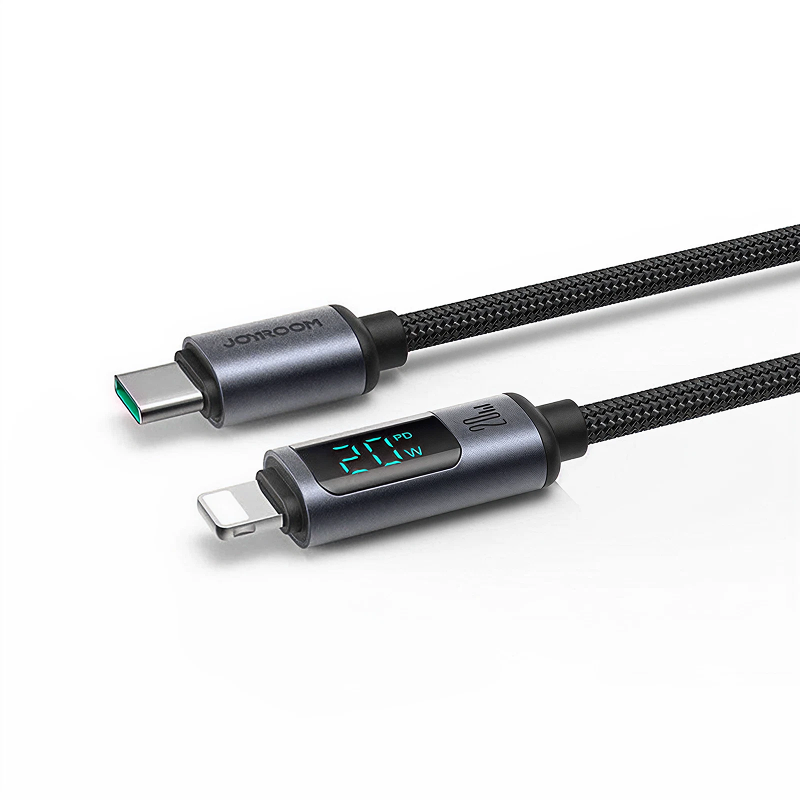 Cable Joyroom Tipo-C a Lightning con Pantalla LED - Negro - Ítem2
