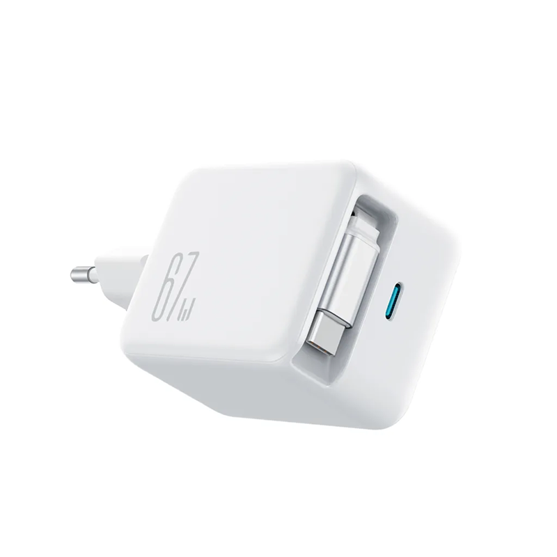 Carregador USB-C com cabo retrátil Joyroom de 67 W- Branco - Item2