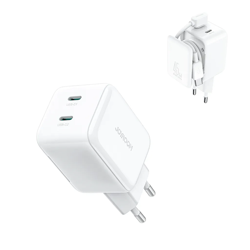Cargador Joyroom con Doble Puerto Tipo C - Blanco - Ítem