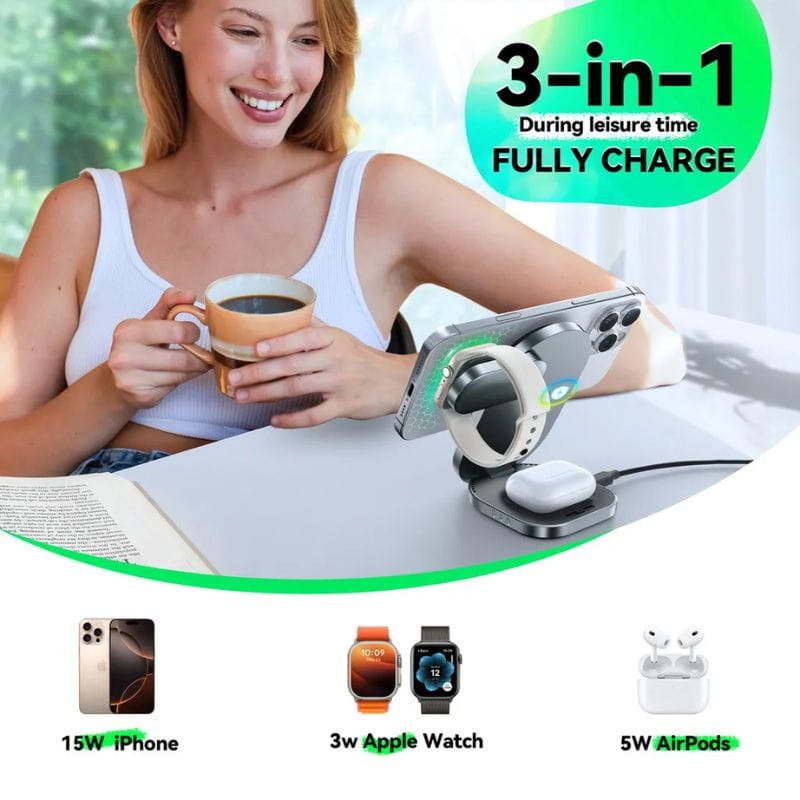 Joyroom JR-W17 Chargeur sans fil 3 en 1 - Ítem4