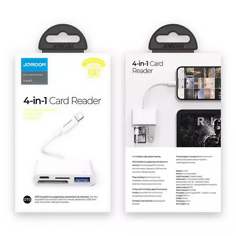 Adaptador Multifuncional Lightning a Lector SD y TF/Puerto USB OTG/USB Tipo-C/Lightning - Blanco - Ítem3