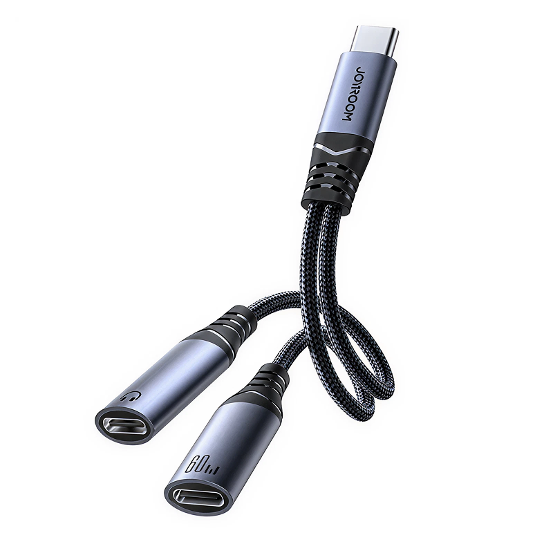 Adaptador Joyroom 2 en 1 de USB-C a 2x USB-C - Ítem