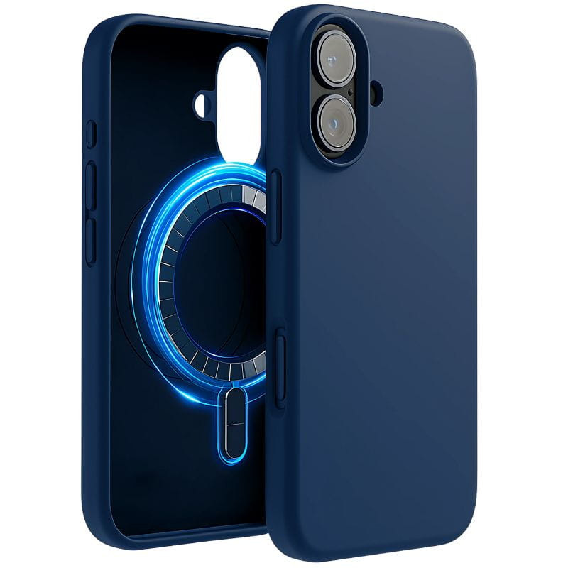  Capa macia azul para iPhone 16 Pro Max compatível com Magsafe - Item