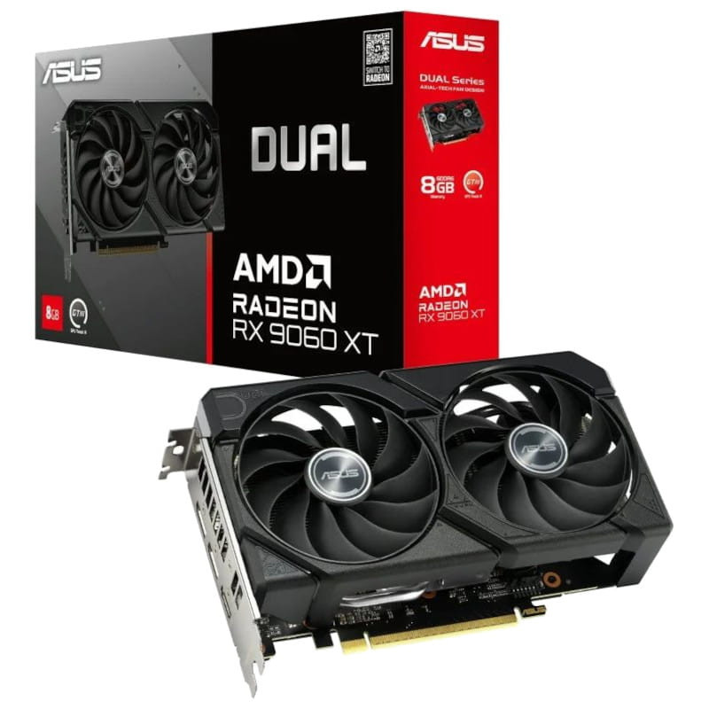 ASUS DUAL-RX9060XT-8G AMD Radeon RX 9060 XT 8 GB GDDR6 - Tarjeta Gráfica - Ítem