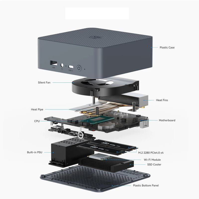 MiniPC Beelink EQi12-D4 Intel 1220P/32GB/500GB - Ítem7