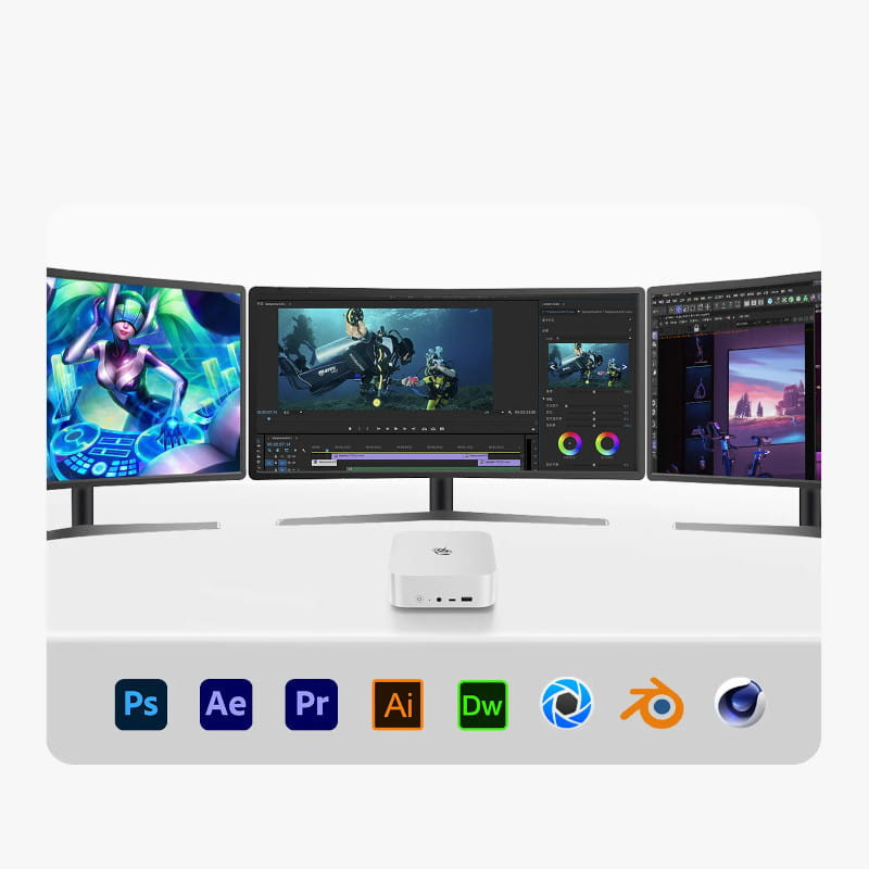 Beelink SER8 AMD Ryzen 7 8745HS/24GB/1TB Gris - Ítem8
