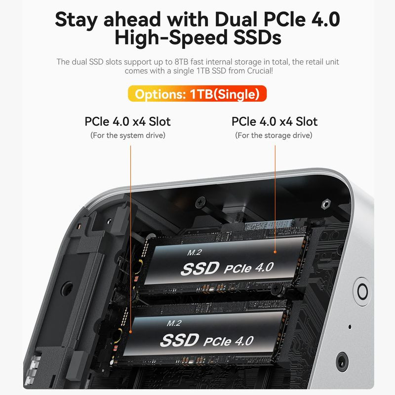 Beelink SER9 Pro AMD Ryzen AI 9 365/32GB/1TB Gris - Ítem4