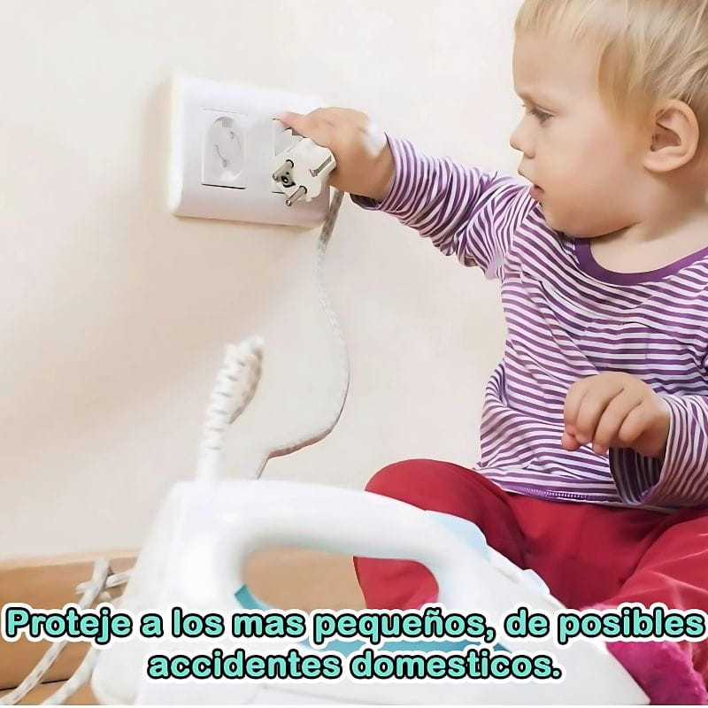 20 Piezas de Protectores Enchufes Seguridad Niños Con Mecanismo De Giro Y Adhesivo 3M - Ítem1