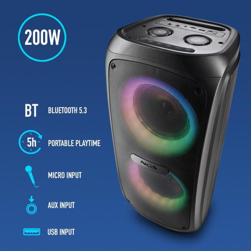 NGS WILD TEMPER 40 W AZUL - Altavoz portátil estéreo - Ítem1